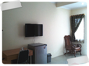 Fully Furnished Guest House Fridge LCD TV Study Desk Chair